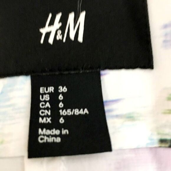 H&M Floral Print Bomber Lightweight Jacket Size 6 - Picture 6 of 8